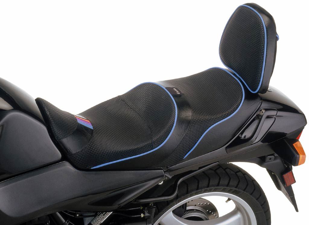 BLACK STITCH CUSTOM FITS BMW K1 1000 88-93 DUAL LEATHER SEAT COVER ONLY