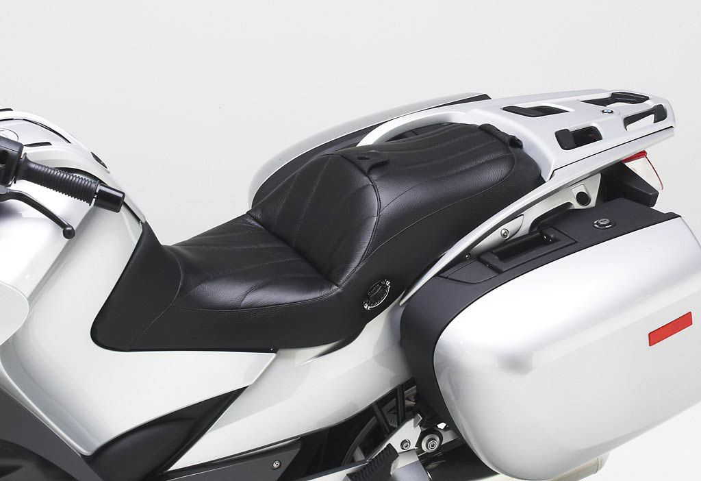 BLACK STITCH CUSTOM FITS BMW R 1200 RT REAR PASSENGER REAL LEATHER SEAT COVER