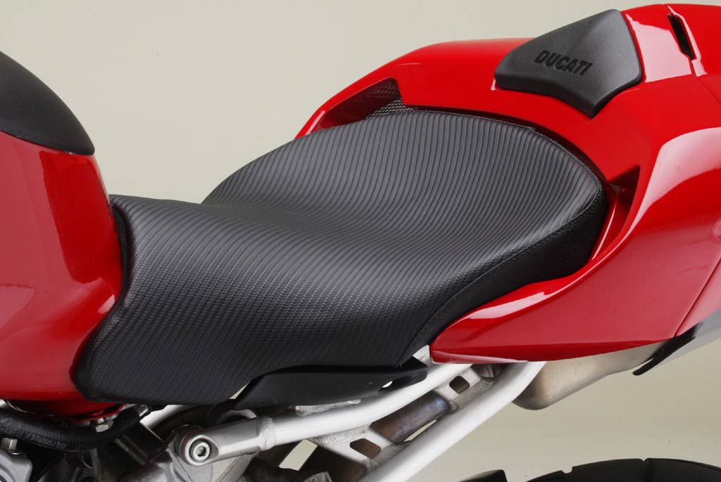 BLACK CUSTOM FITS DUCATI 749 999 FRONT LEATHER SEAT COVER 