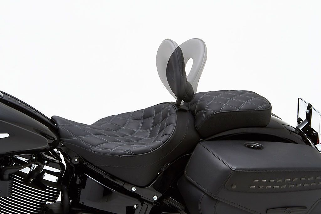 Removable Adjustable Backrest for Harley Davidson Softail Corbin Seats-Spade